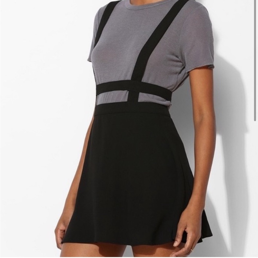 Sparkle and Fade Urban Outfitters Suspended Strap Pinafore Skirt Black 12